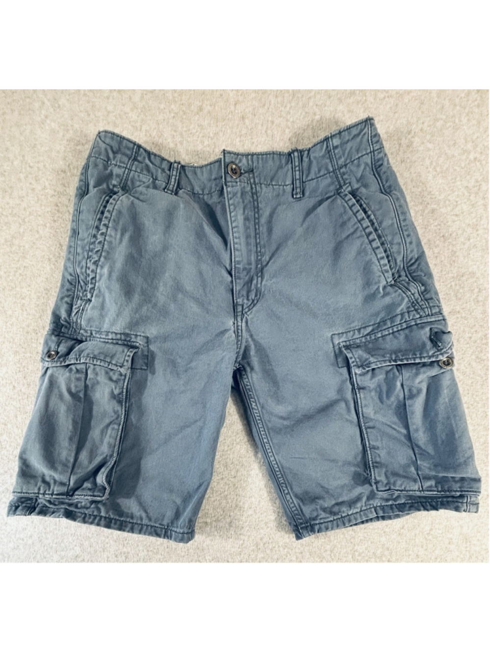 Levis Mens Cargo Shorts W31 Blue Gray Relaxed Fit Utility Hiking